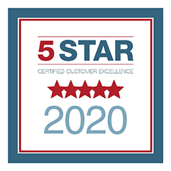 5 Star Certified Customer Excellence 2020