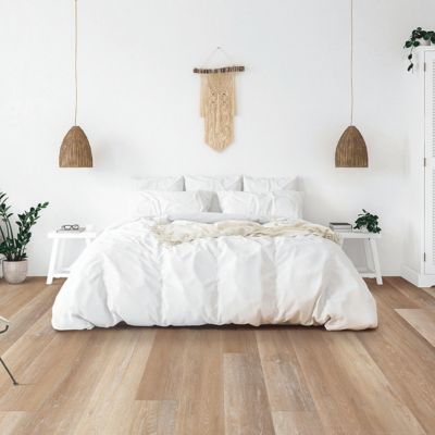 luxury vinyl plank flooring in a bright Bel Air bedroom